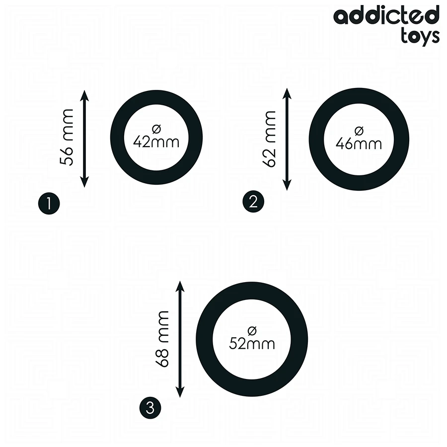 ADDICTED TOYS - SET AUS FLACHEN SILIKONRINGEN
